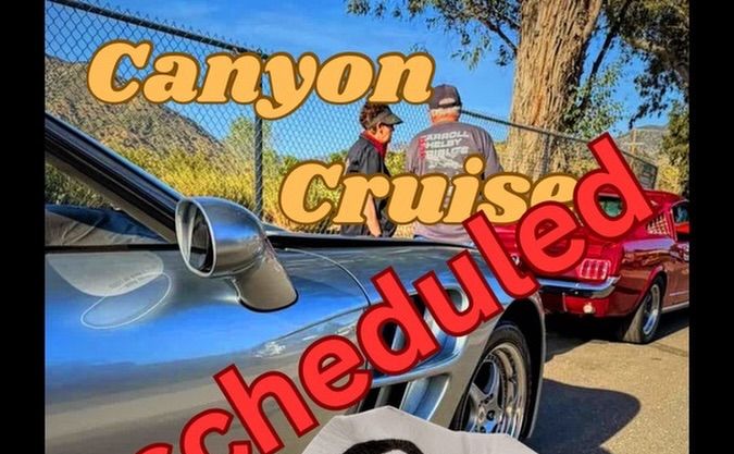 Classic Canyon Cruisers Sunset Cruise partial flyer July 2026